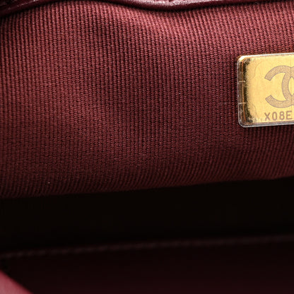 Chanel Lambskin Quilted Maxi Small Flap Burgundy 7 of 11