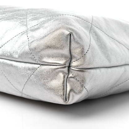 Chanel Metallic Calfskin Quilted Chanel 22 Silver 10 of 10