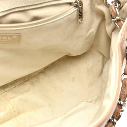 Chanel Caviar Large Half Moon Flap Dark Beige 12 of 14