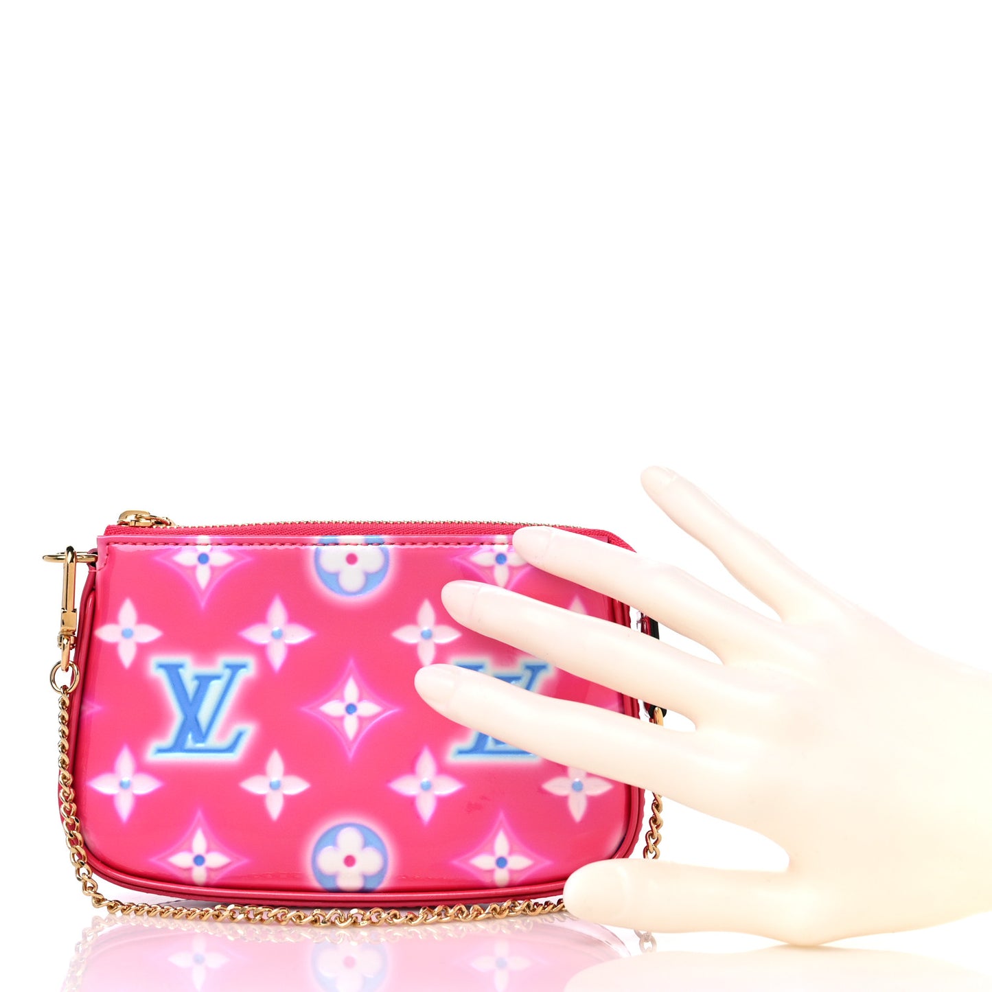 Vernis Valentine Mini Pochette Accessories Fuchsia Neon