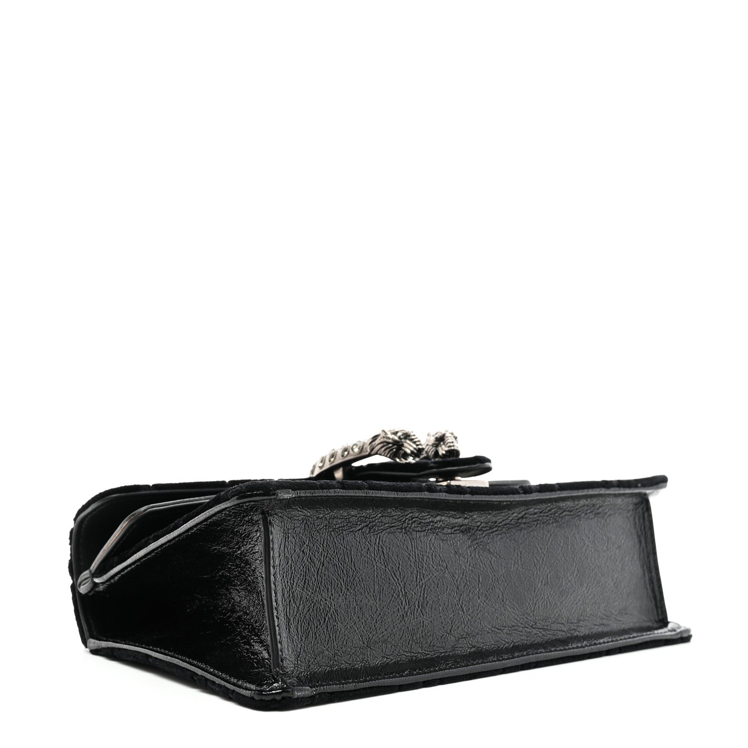 Gucci Velvet Skipper Crystal GG Monogram Small Dionysus Shoulder Bag Black Black Diamond 4 of 10