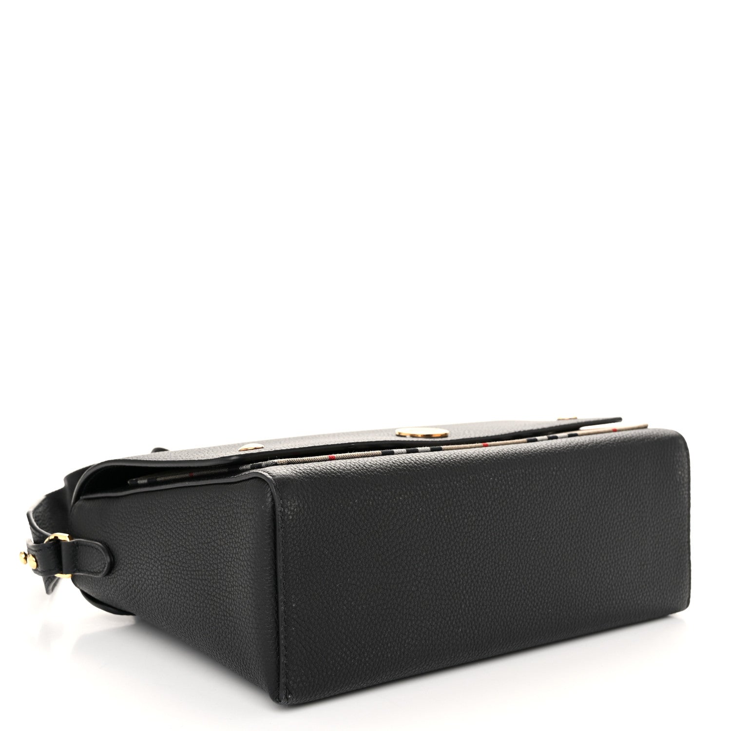 Burberry Grainy Calfskin Vintage Check Note Crossbody Bag Black 4 of 9