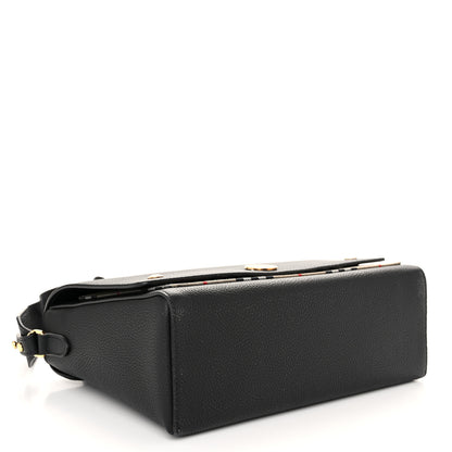 Burberry Grainy Calfskin Vintage Check Note Crossbody Bag Black 4 of 9