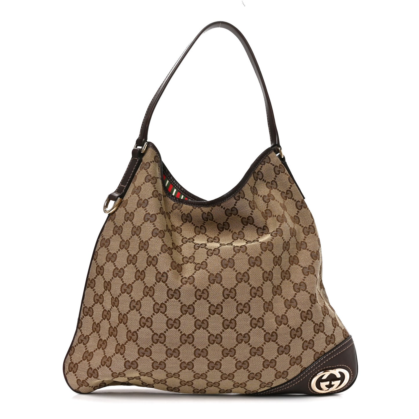 Monogram Medium New Britt Hobo Dark Brown
