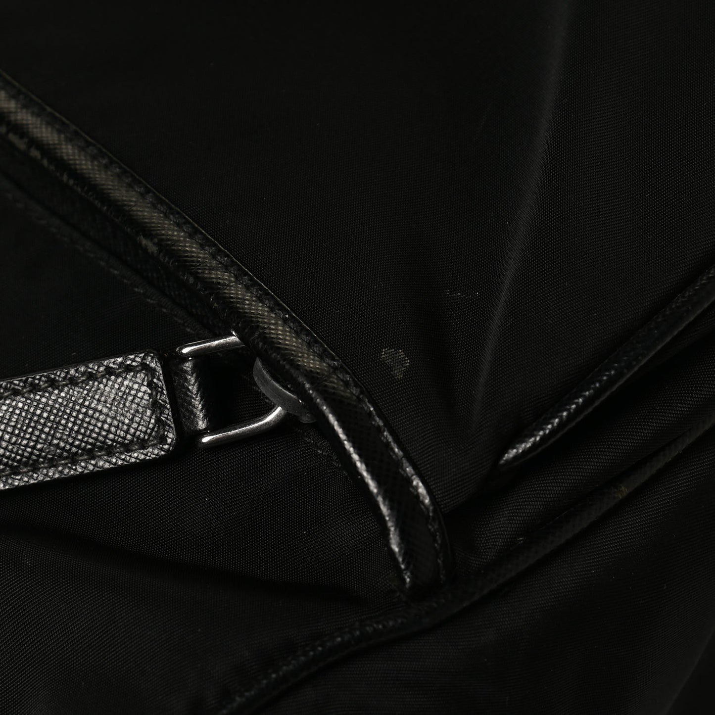 Tessuto Nylon Saffiano Shopping Tote Black