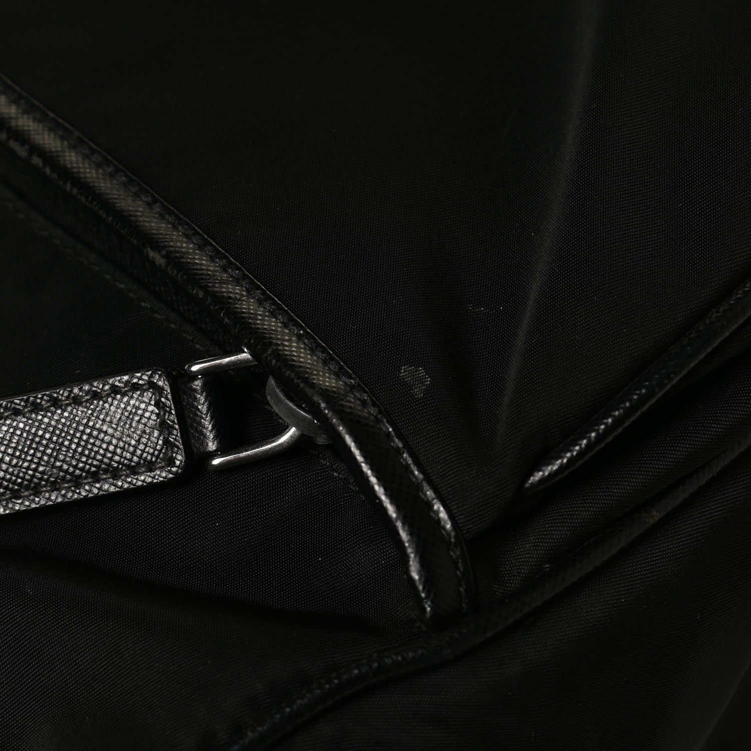 Prada Tessuto Nylon Saffiano Shopping Tote Black 9 of 15