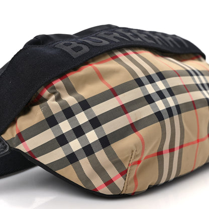 Burberry Nylon Vintage Check Sonny Bum Bag Archive Beige Black 7 of 8