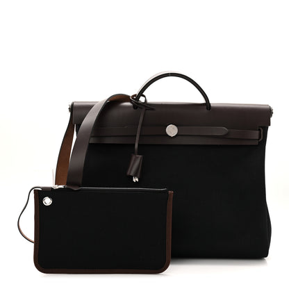 Hermes Toile Vache Hunter Herbag Zip 39 MM Black Ebene 3 of 12