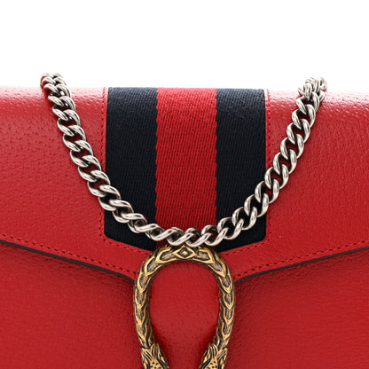 Gucci Calfskin Web Mini Dionysus Chain Wallet Hibiscus Red 9 of 12