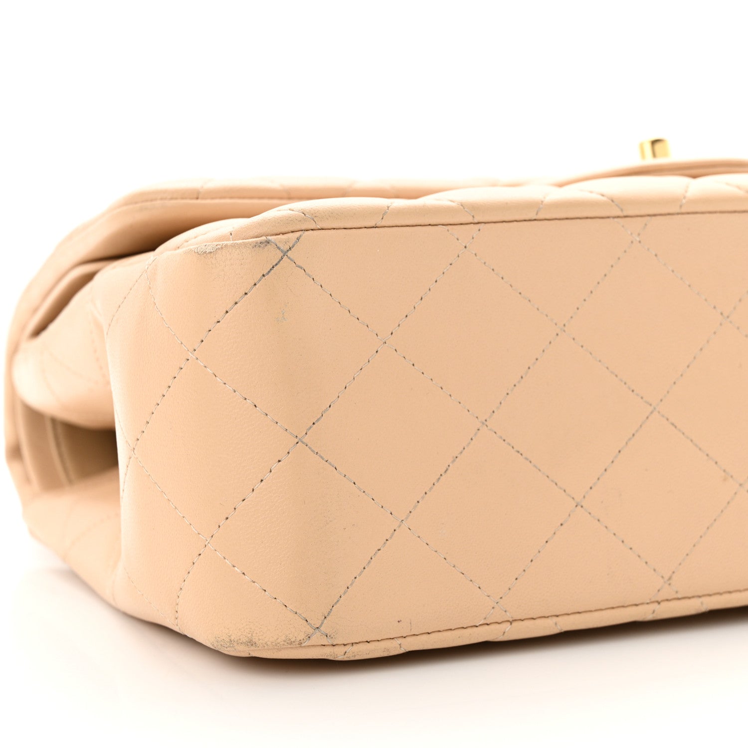 Chanel Lambskin Quilted Jumbo Double Flap Beige 9 of 21