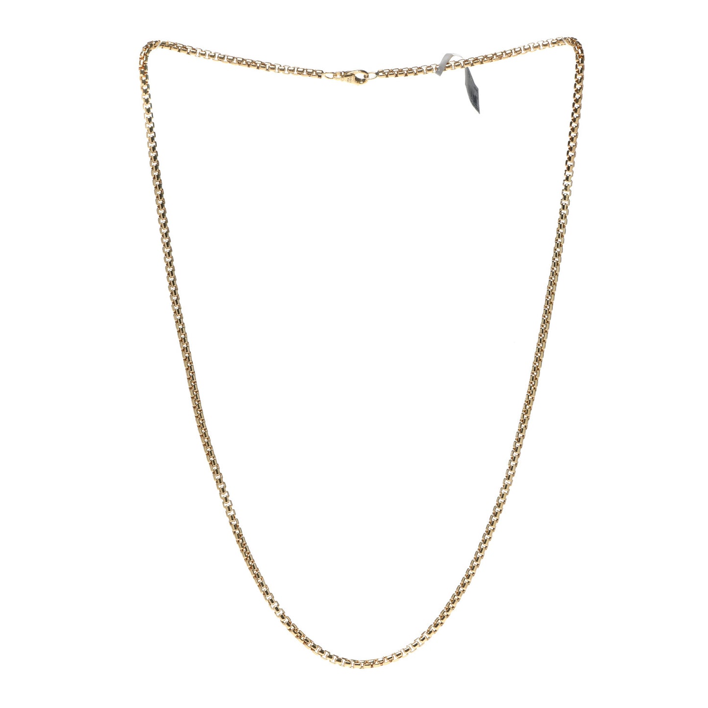 18K Yellow Gold 3.4mm Box Chain Necklace 26"