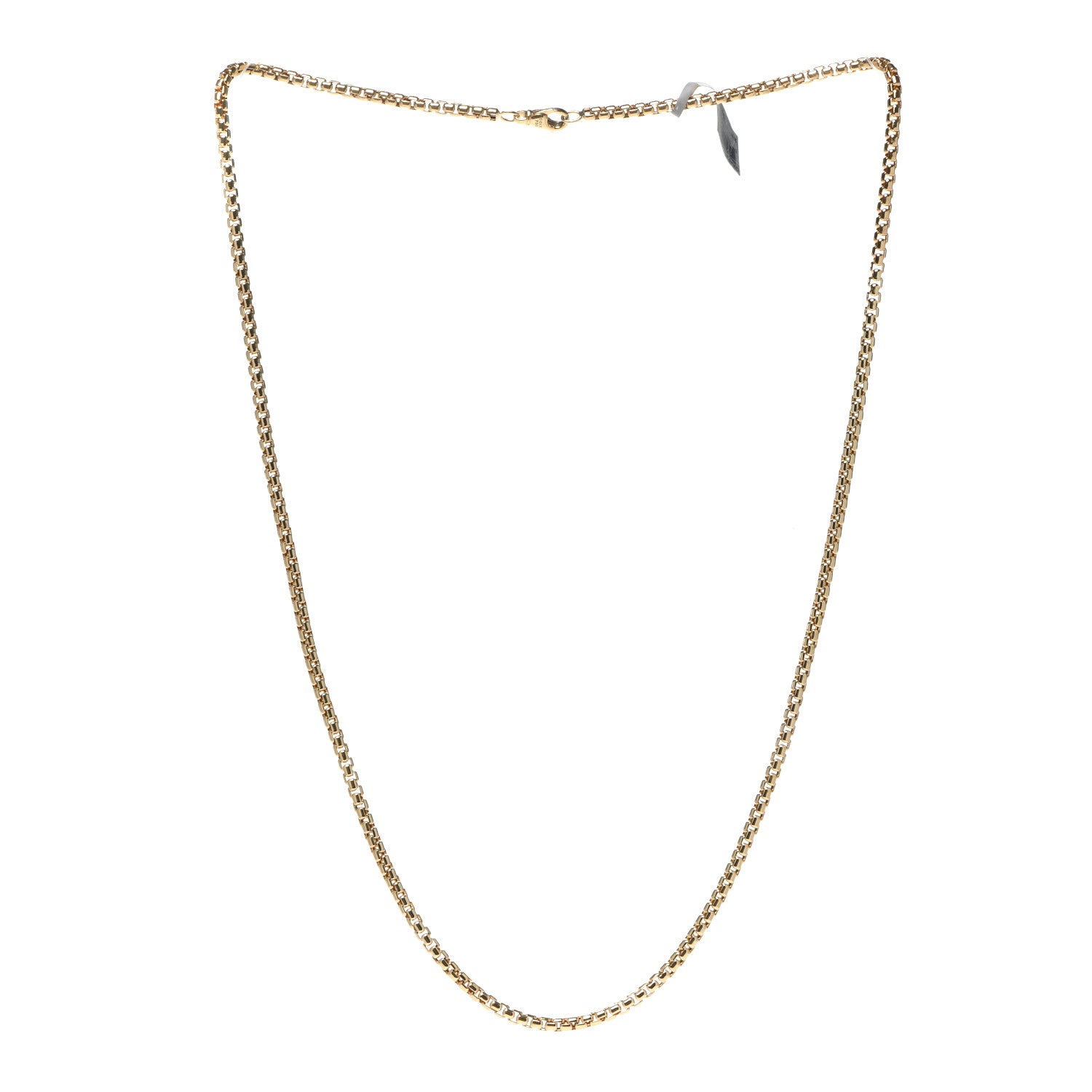 David Yurman 18K Yellow Gold 3.4mm Box Chain Necklace 26" 3 of 4