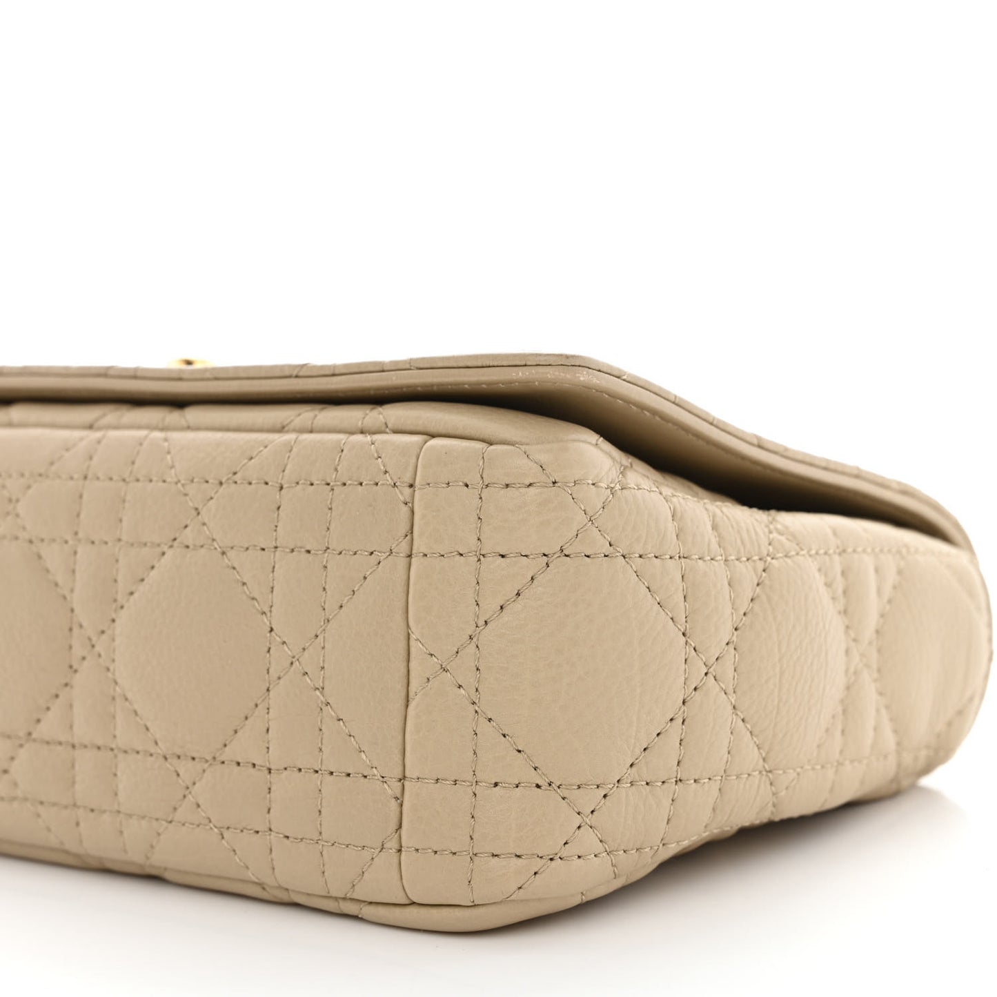 Calfskin Cannage Small Caro Bag Beige