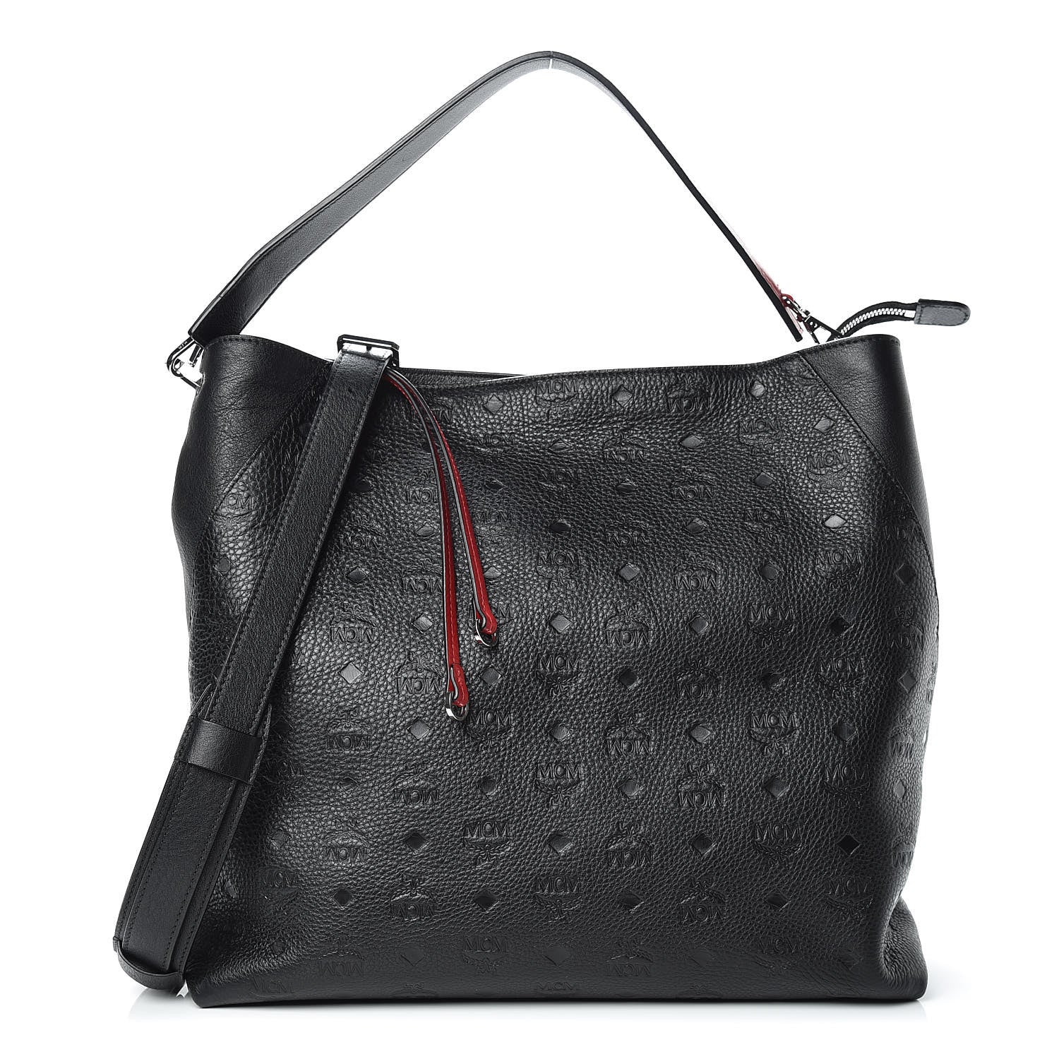 MCM Calfskin Ottomar Large Klara Hobo Black 1 of 12