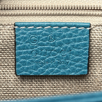 Gucci Dollar Calfskin Interlocking G Shoulder Bag Deep Cobalt 6 of 10
