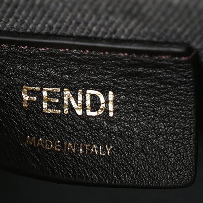 Fendi Chenille Vitello Grace FF Embroidered Small Fendi Sunshine Shopper Tote Dark Blue Grey 6 of 10
