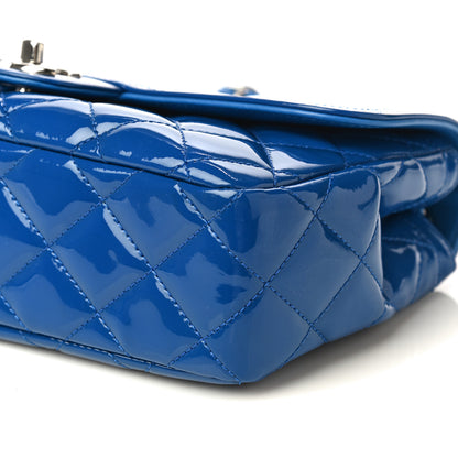 Chanel Patent Quilted Large Coco Shine Flap Blue 9 of 9