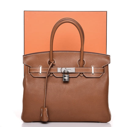 Hermes Natural Barenia Faubourg Birkin 30 Fauve 27 of 27