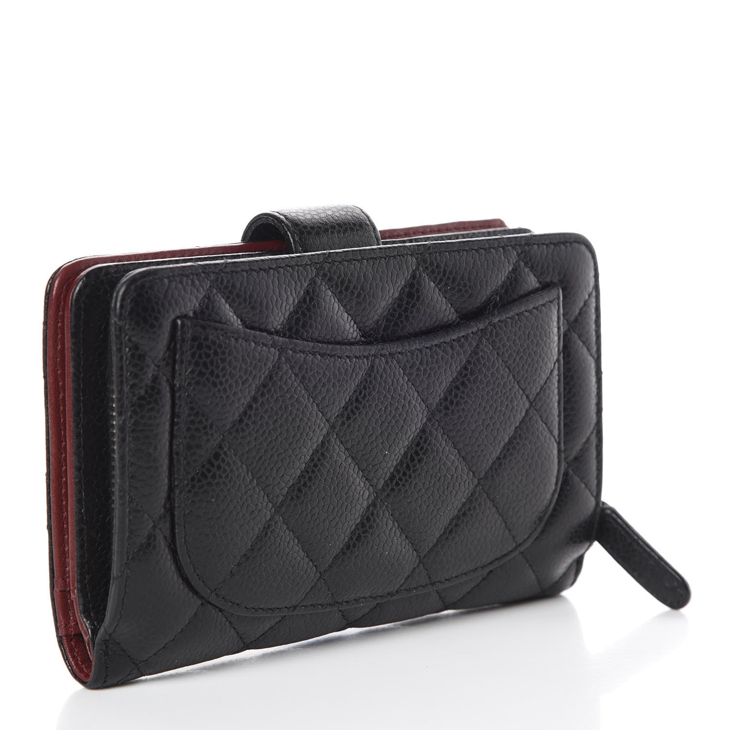 Chanel Caviar Quilted Zipped Pocket Wallet Black 3 of 10