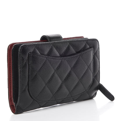 Chanel Caviar Quilted Zipped Pocket Wallet Black 3 of 10