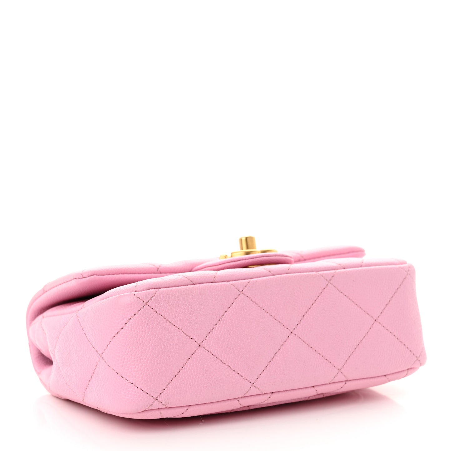 Caviar Quilted Mini Sweetheart Flap Lilac