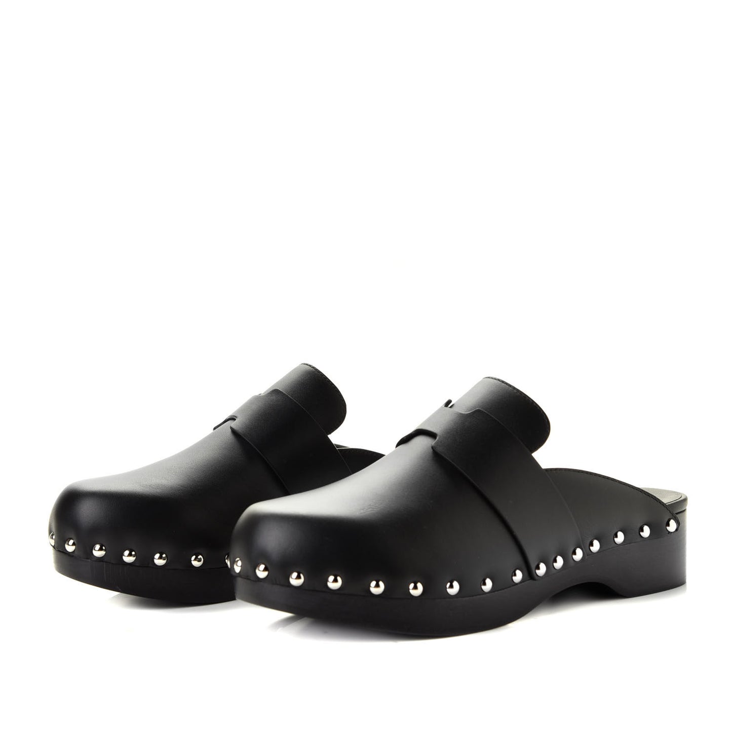 Calfskin Calya Mules 37 Black