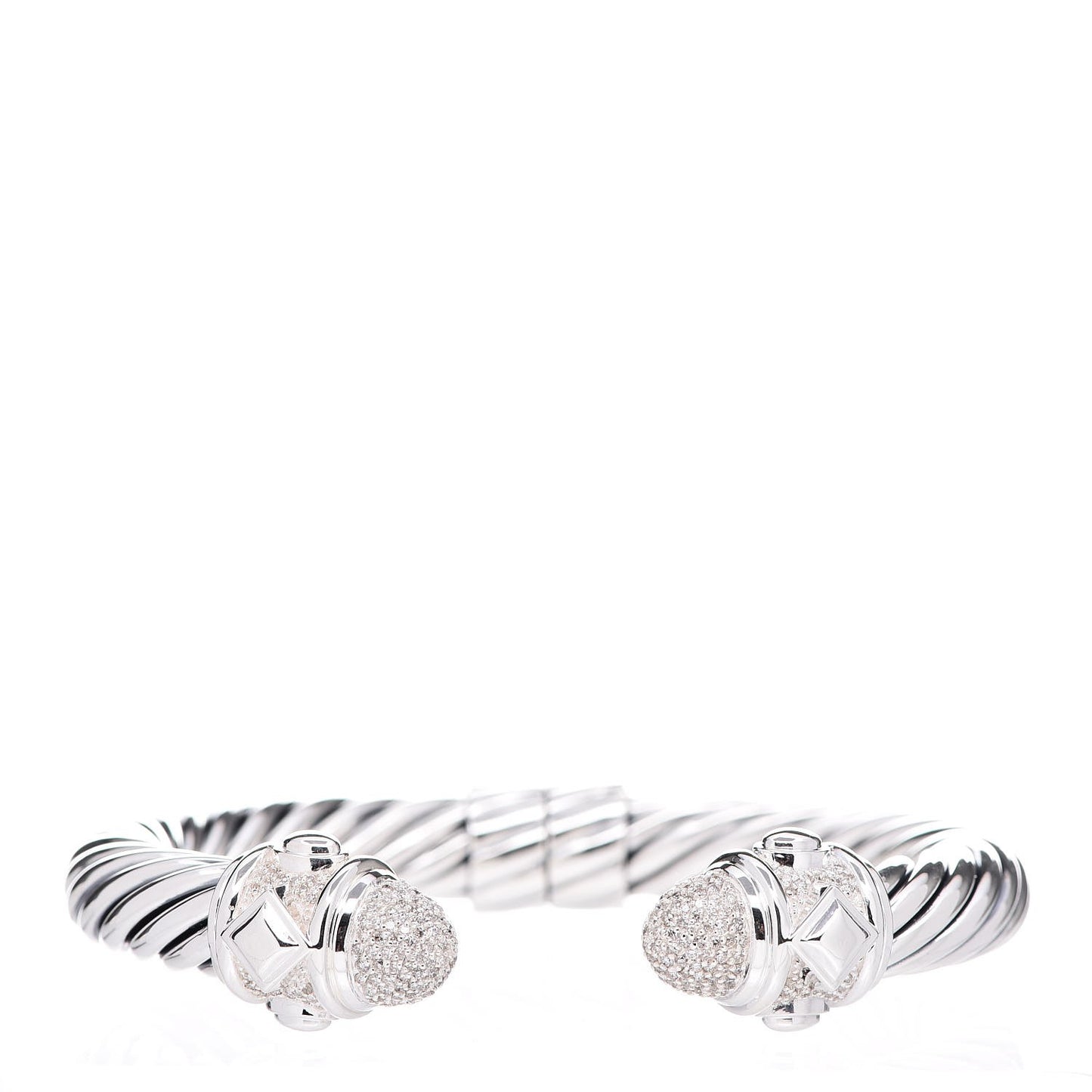 Sterling Silver Diamond 10mm Renaissance Bracelet