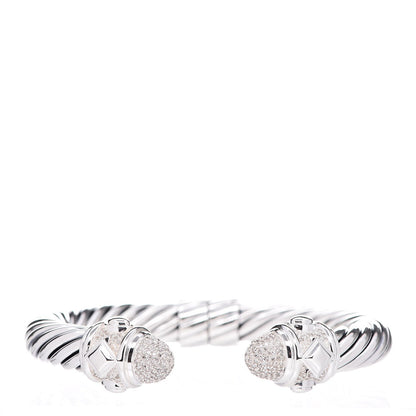 David Yurman Sterling Silver Diamond 10mm Renaissance Bracelet 1 of 6