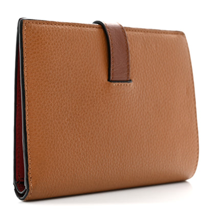 Loewe Grained Calfskin Small Vertical Wallet Honey Tan 3 of 8