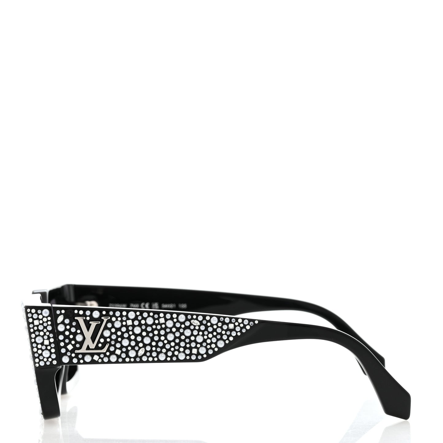 Acetate LV Clash Pearls & Strass Sunglasses Z2396W Black
