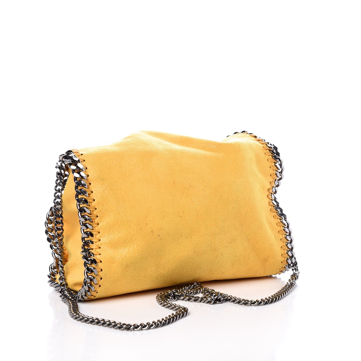 Stella McCartney Shaggy Deer Falabella Mini Fold Over Tote Yellow 4 of 11