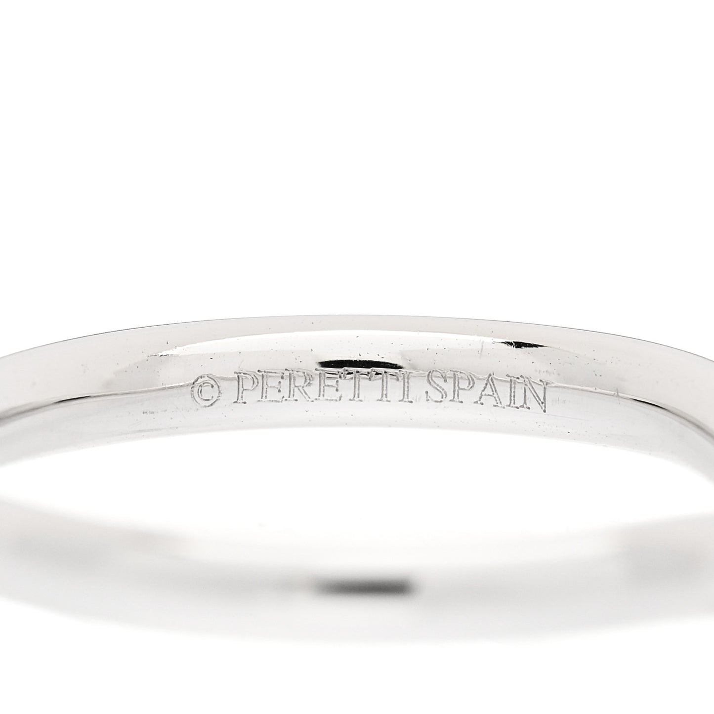Platinum Diamond Elsa Peretti Curved Wedding Band Ring 48 4.5