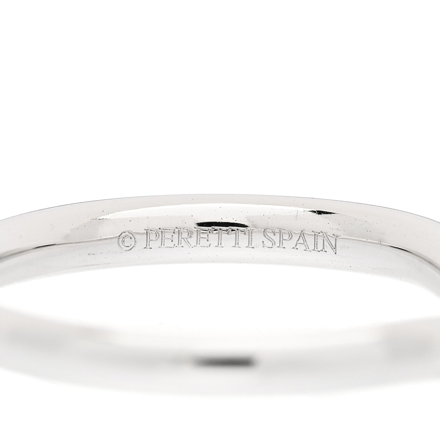 Tiffany Platinum Diamond Elsa Peretti Curved Wedding Band Ring 48 4.5 5 of 6