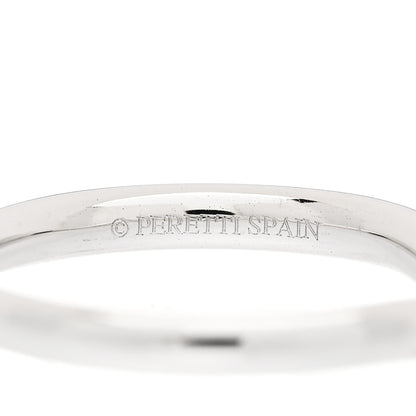 Tiffany Platinum Diamond Elsa Peretti Curved Wedding Band Ring 48 4.5 5 of 6