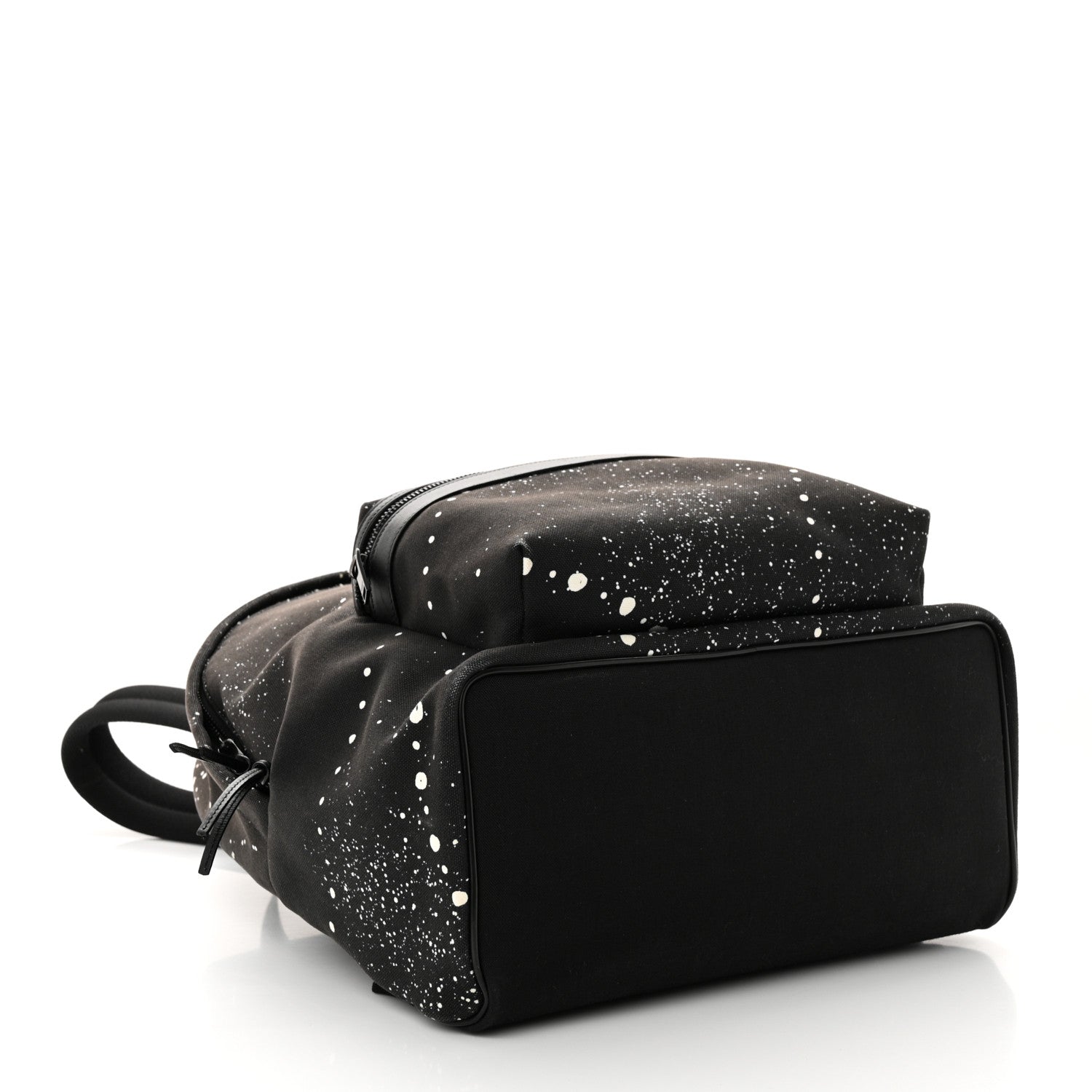 Saint Laurent Canvas City Backpack Black White 4 of 10