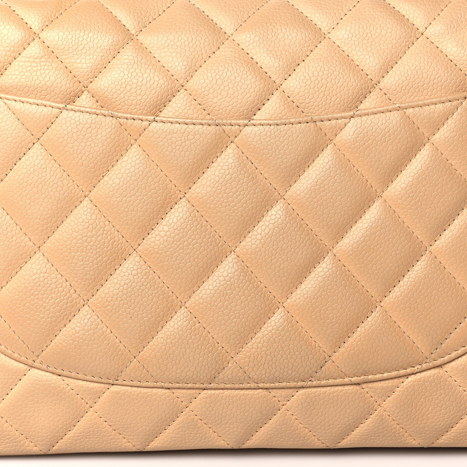 Chanel Caviar Quilted Jumbo Single Flap Beige 13 of 15