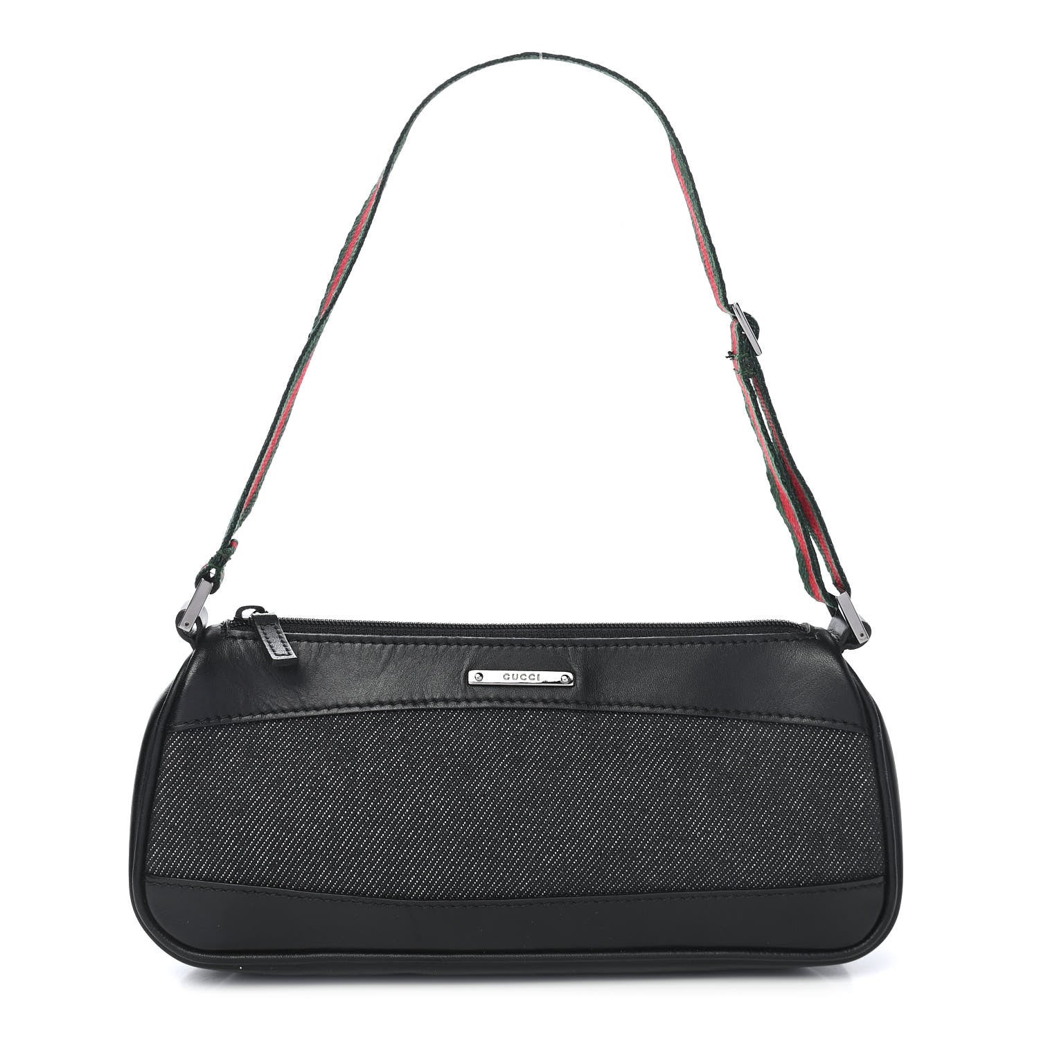 Gucci Denim Web Pochette Black 1 of 9