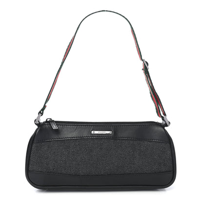 Gucci Denim Web Pochette Black 1 of 9