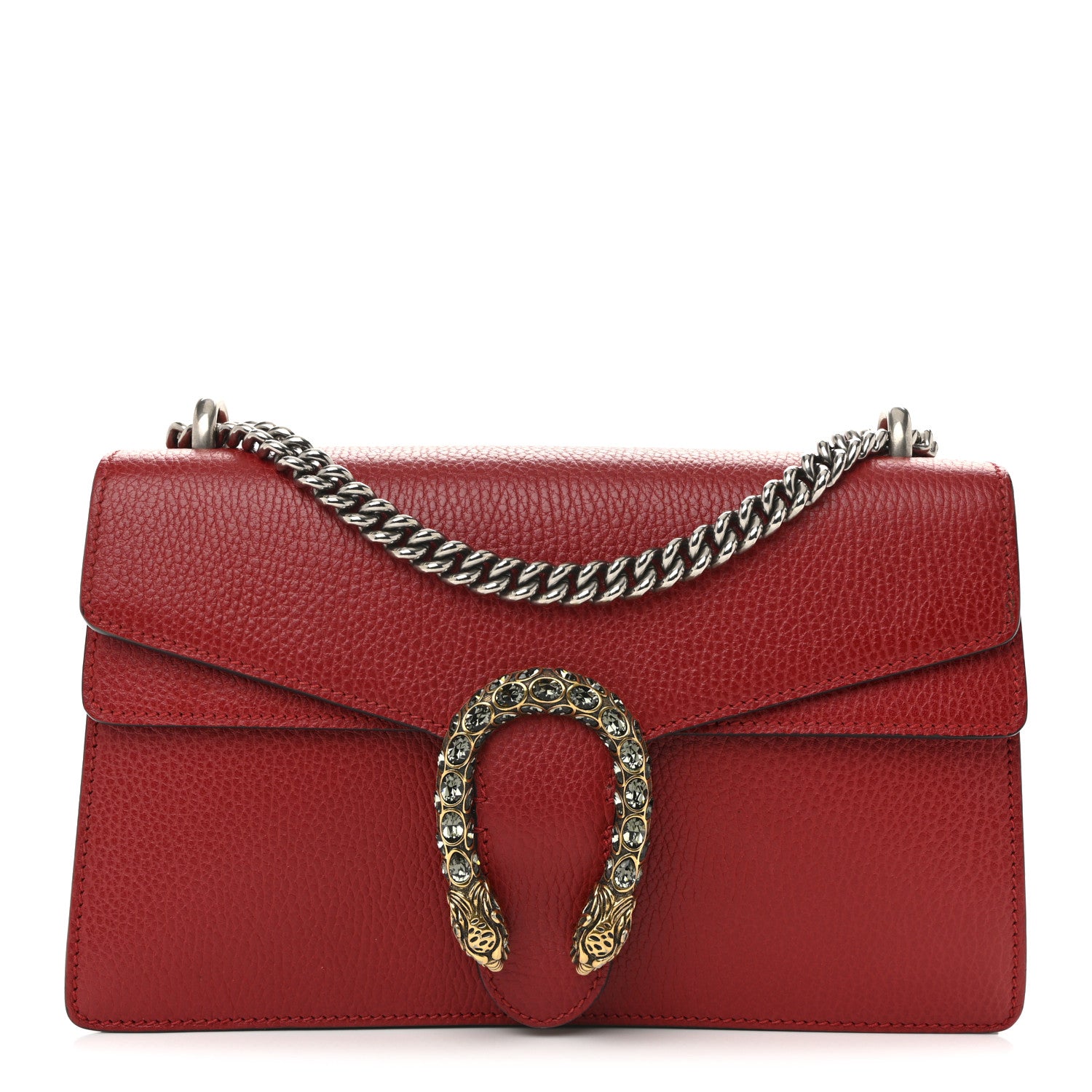 Gucci Dollar Calfskin Swarovski Crystal Small Dionysus Shoulder Bag Hibiscus Red 1 of 12