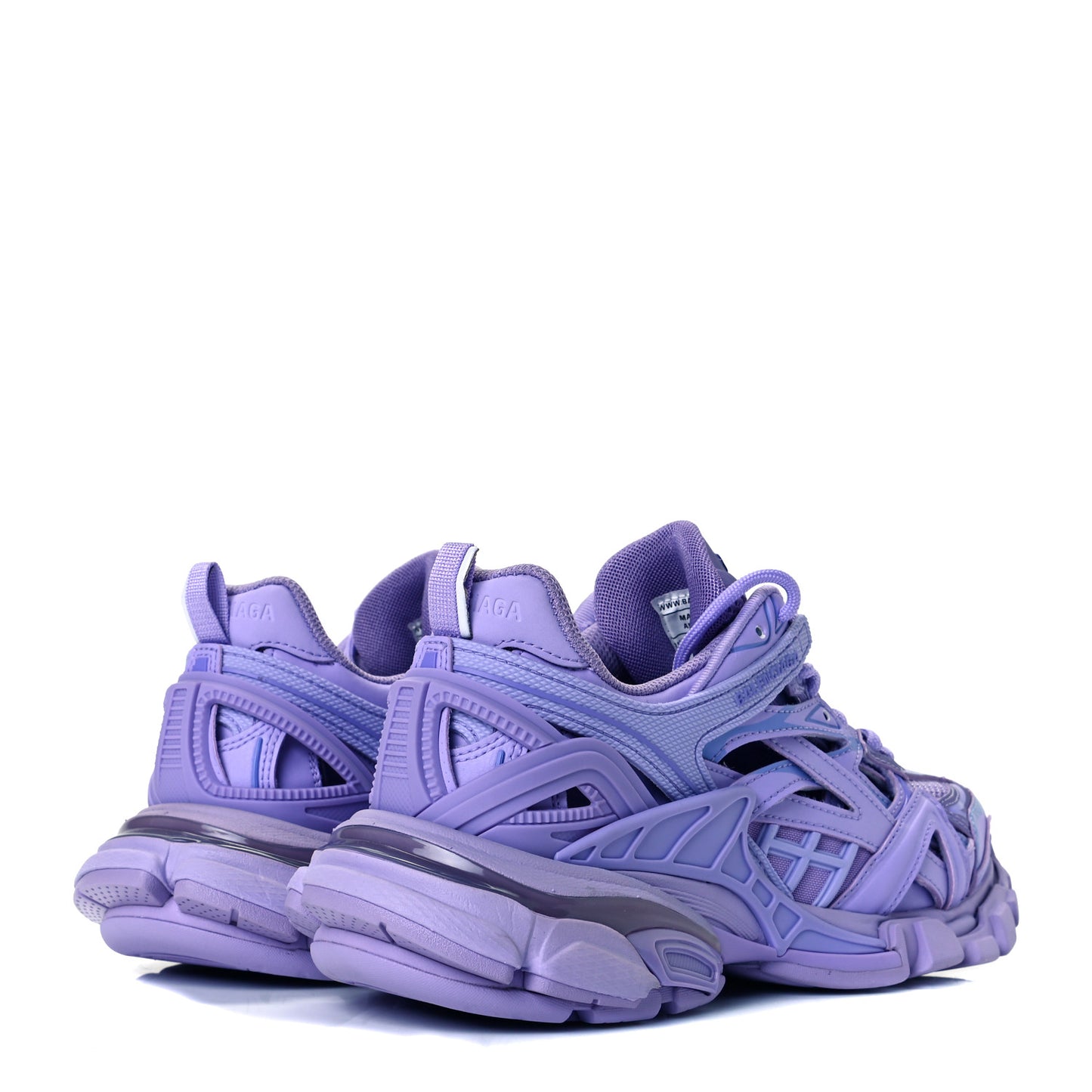 Rubber Mesh Full Color Womens Track.2 Open Sneakers 37 Lilac