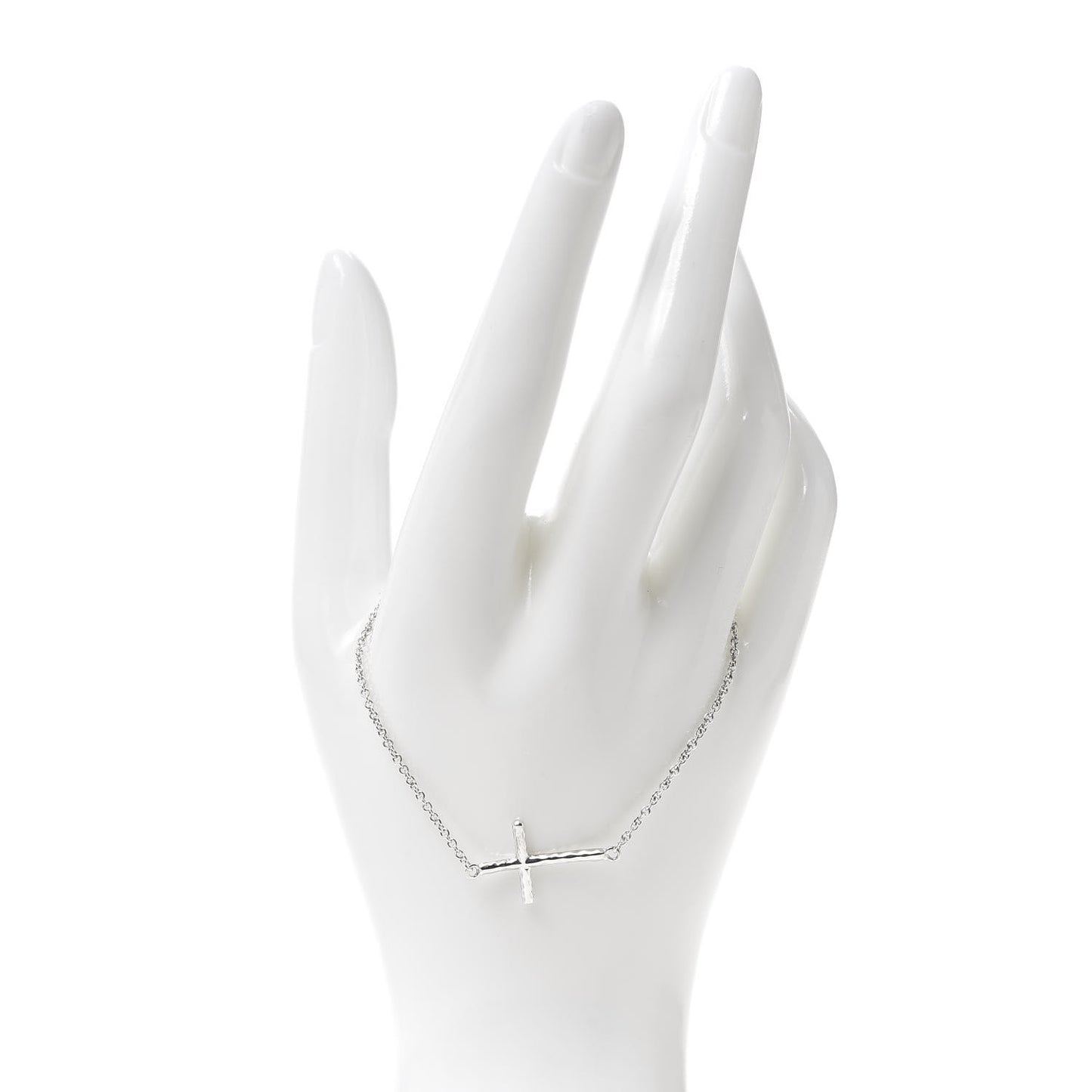 Sterling Silver Paloma Picasso Hammered Cross Bracelet