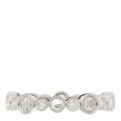 Tiffany Platinum Diamond Narrow Cobblestone Band Ring 47 4 3 of 5