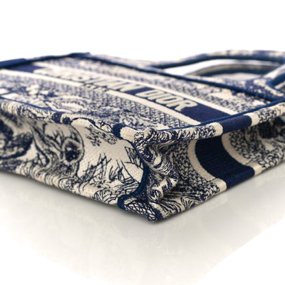 Christian Dior Canvas Embroidered Mini Toile De Jouy Book Tote Blue 8 of 10