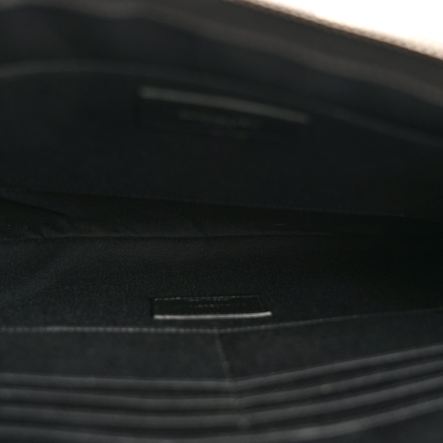 Saint Laurent Calfskin Matelasse Chevron Cassandre Monogram Document Holder Earth 5 of 11