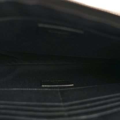 Saint Laurent Calfskin Matelasse Chevron Cassandre Monogram Document Holder Earth 5 of 11