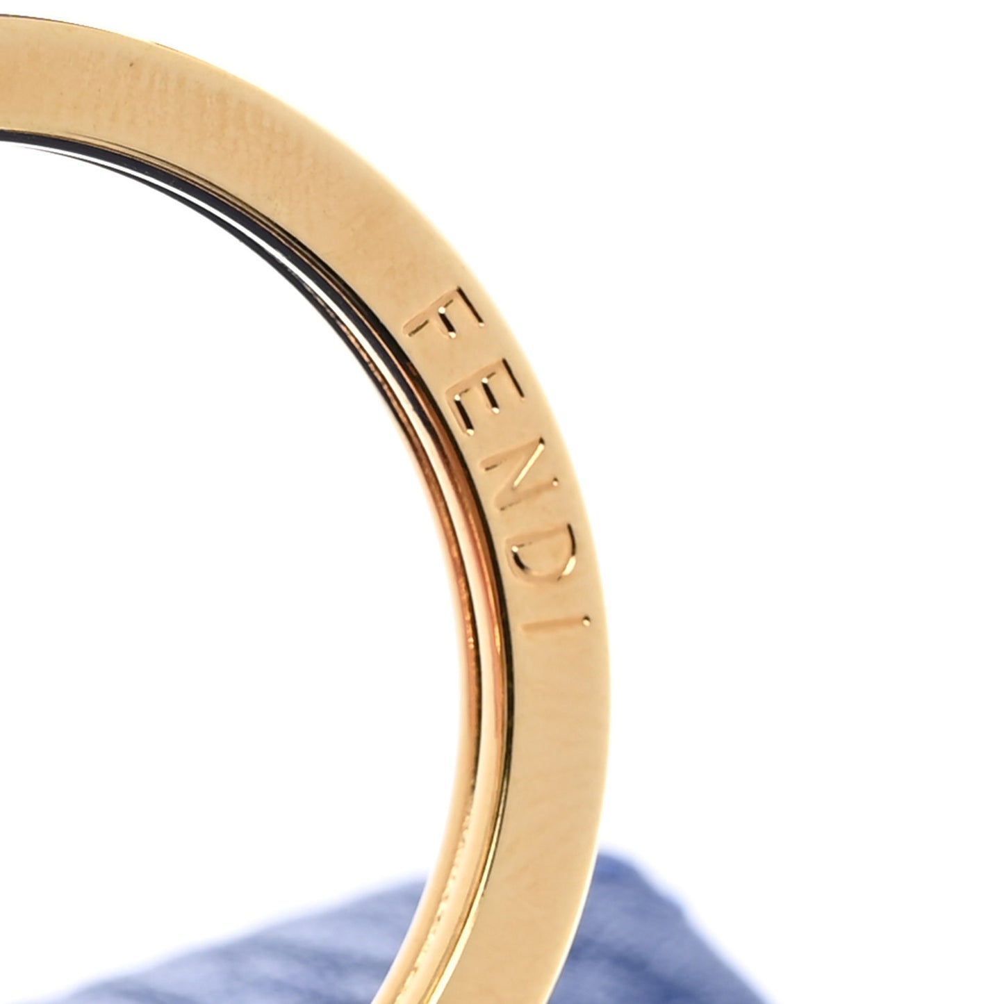 Cuoio Romano Micro Baguette Charm Blue Neon