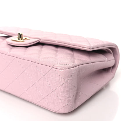 Chanel Caviar Quilted Medium Double Flap Light Pink 10 of 11