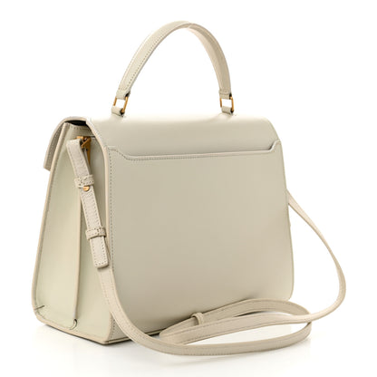Saint Laurent Smooth Calfskin Medium Classic Monogram Cassandra Top Handle Crema Soft Rouge Legion 3 of 15