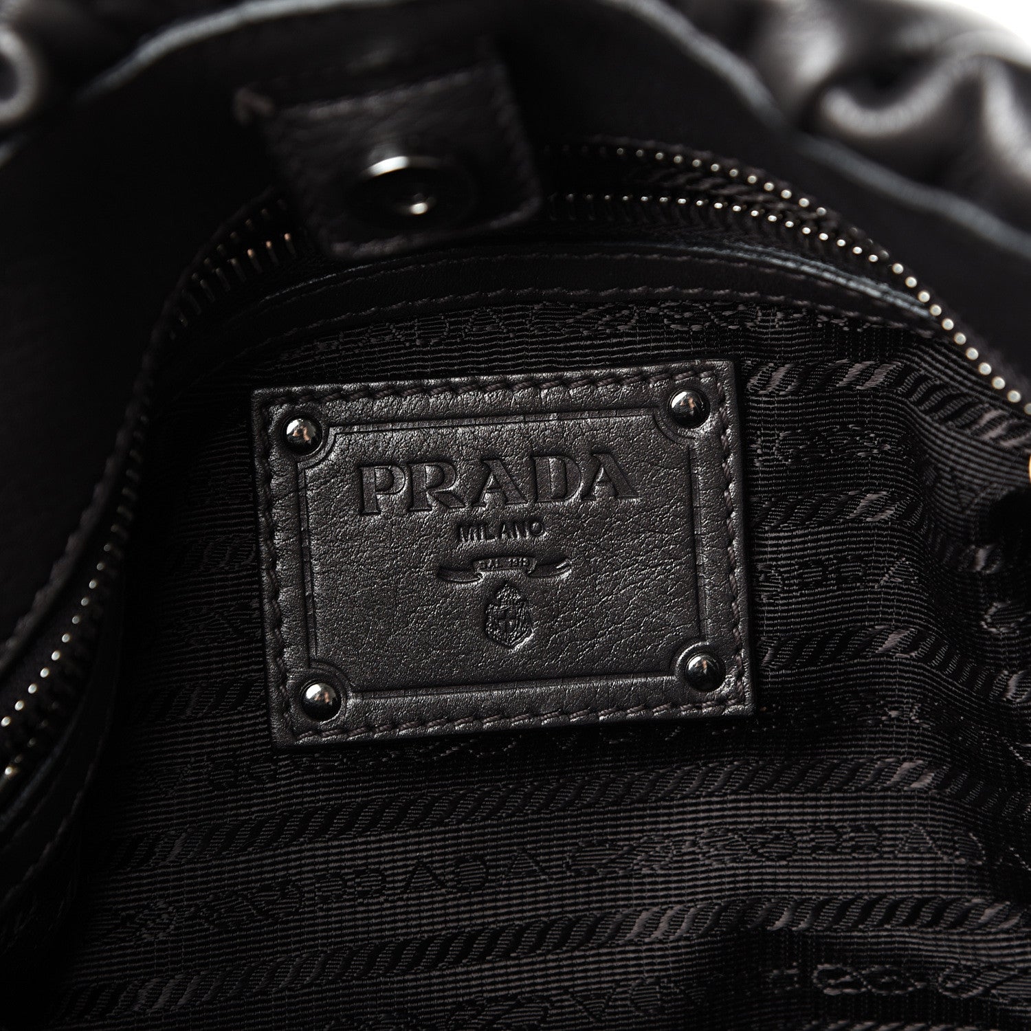 Prada Vitellino Mordo Hobo Grafite Mordore 5 of 11