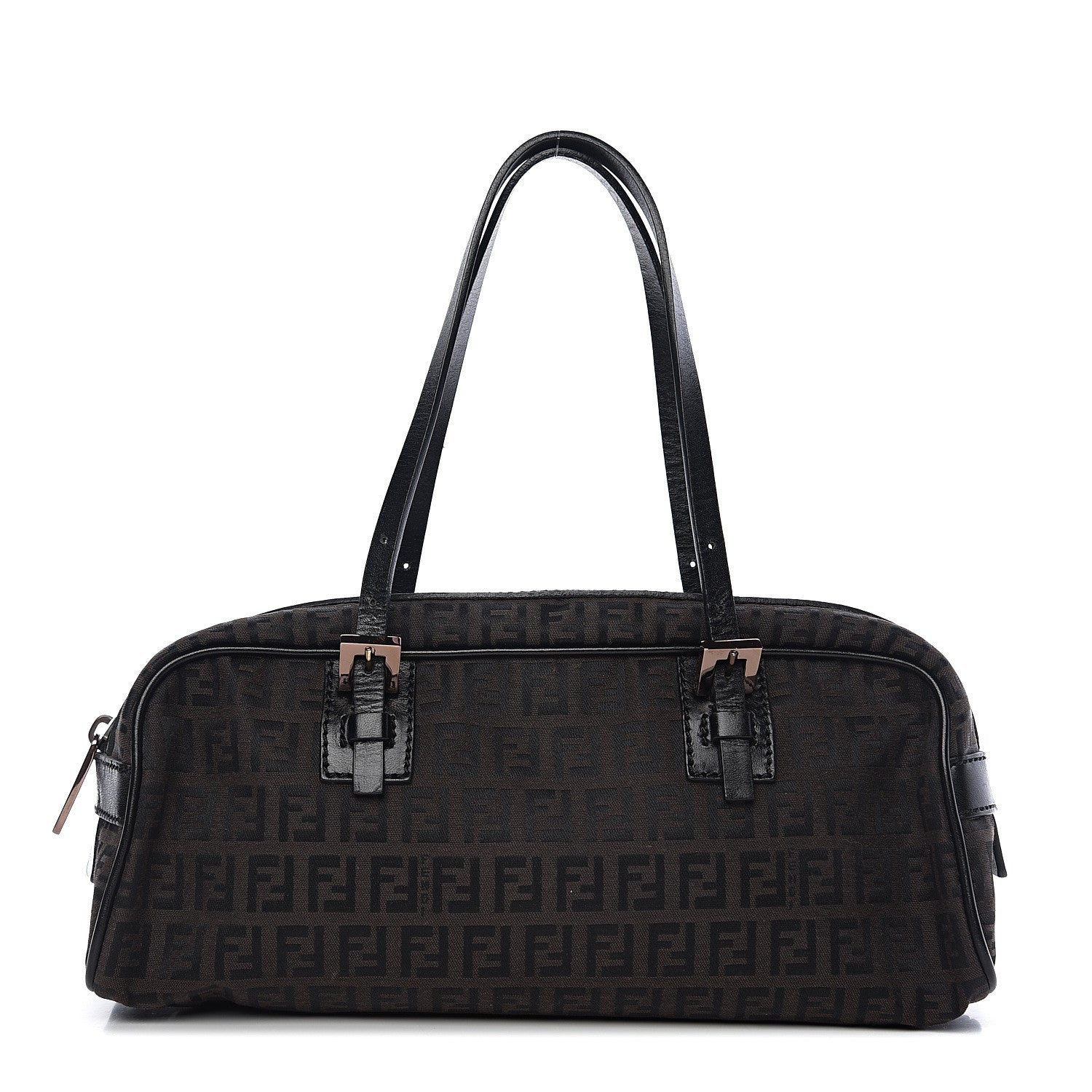 Fendi Zucchino Small Buckle Tote Brown 1 of 8